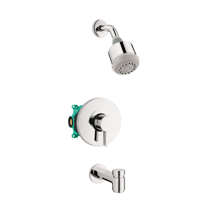 hansgrohe Clubmaster Pressure Balance Tub/Shower Set with Rough, 2.5 GPM