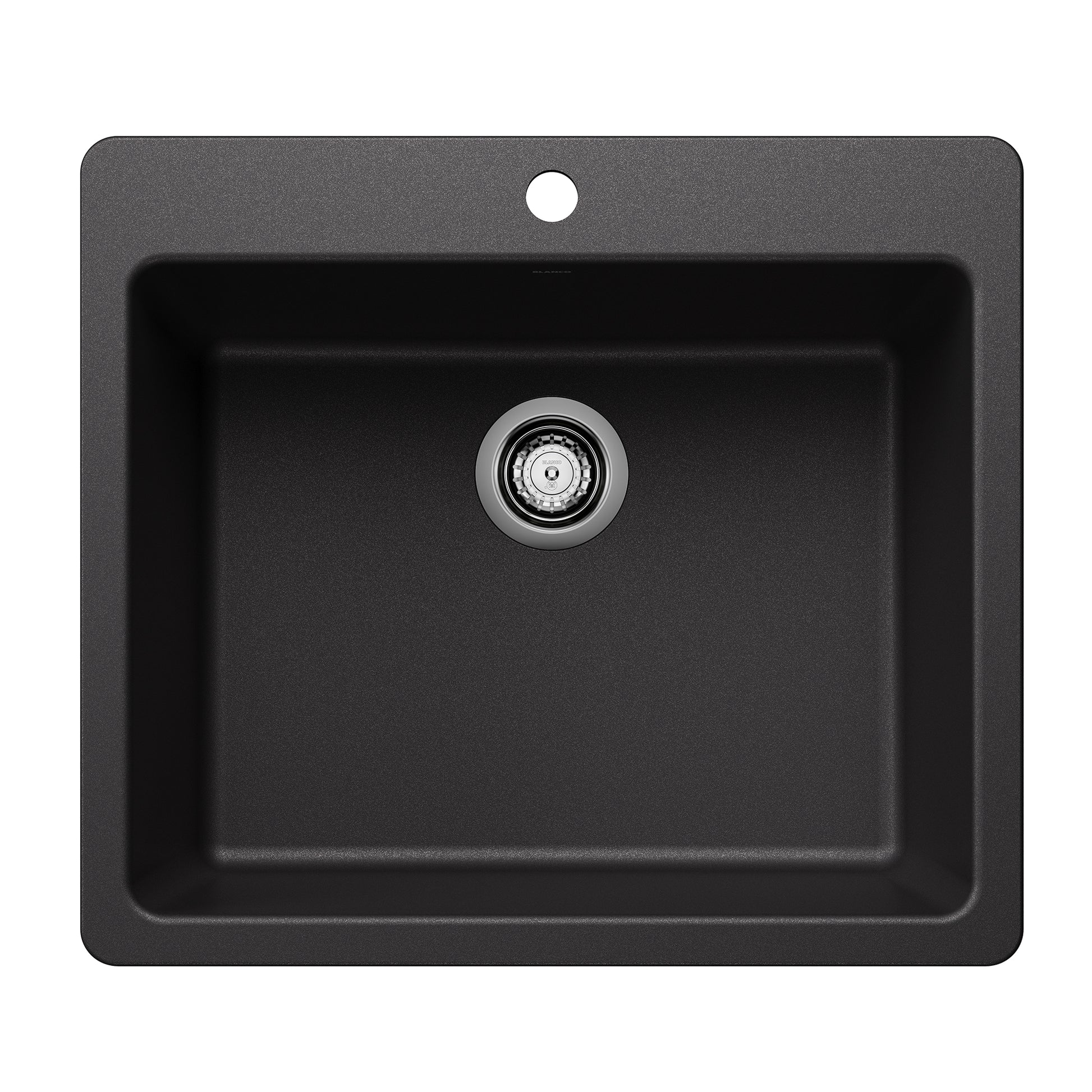 BLANCO Liven SILGRANIT 25" Single Bowl Dual Mount Kitchen Sink - Anthracite