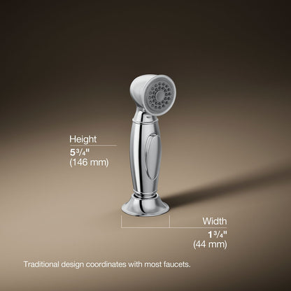 3/4 view of product with dimensions