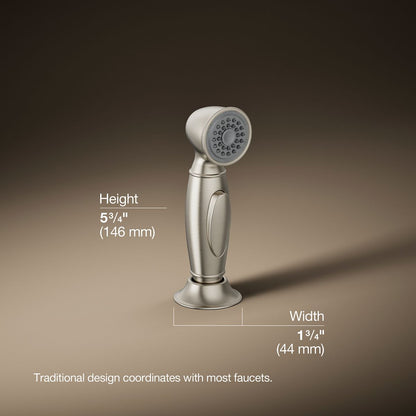 3/4 view of product with dimensions