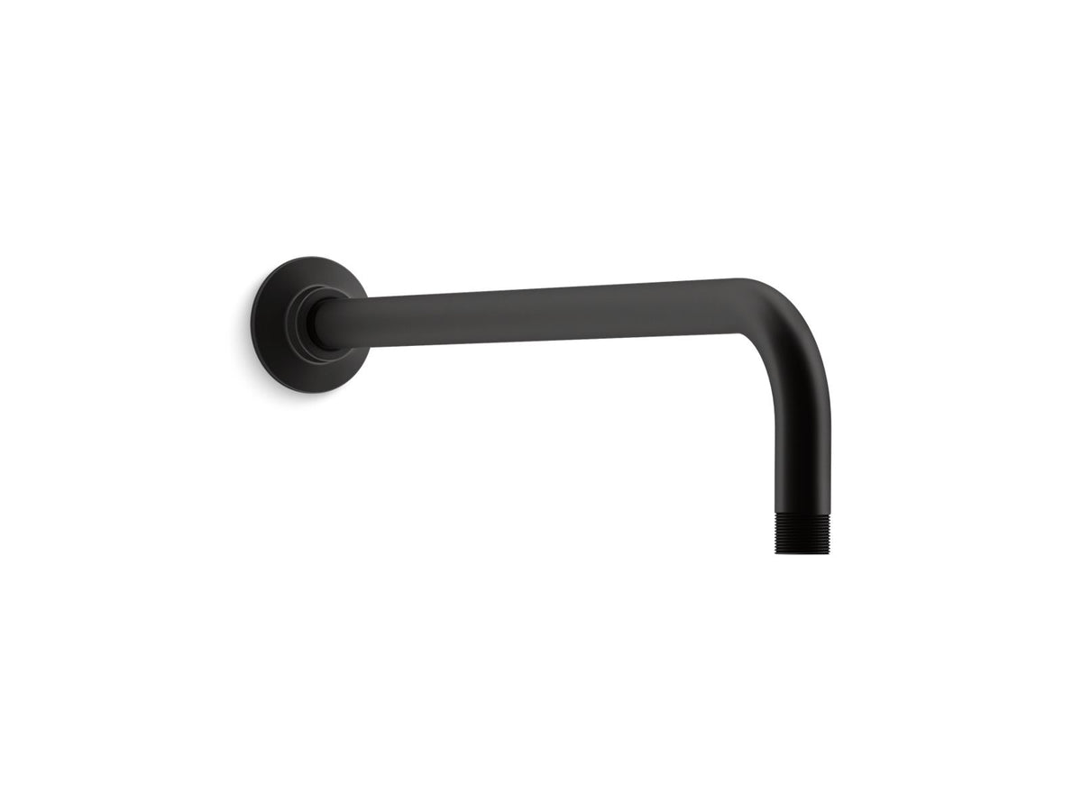 KOHLER K-10124 Wall-mount Rainhead Arm and Flange, matte black