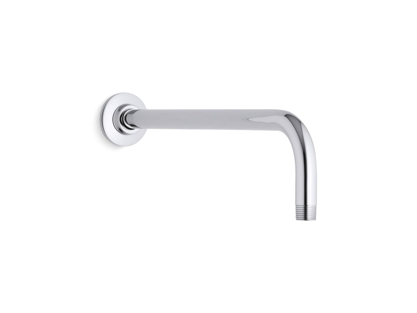 KOHLER K-10124 Wall-mount Rainhead Arm and Flange, polished chrome
