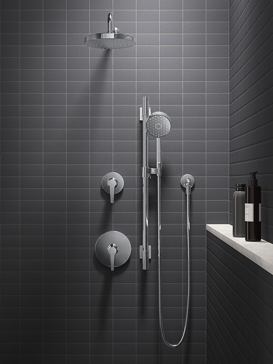 KOHLER K-10124 Wall-mount Rainhead Arm and Flange, polished chrome - view 2