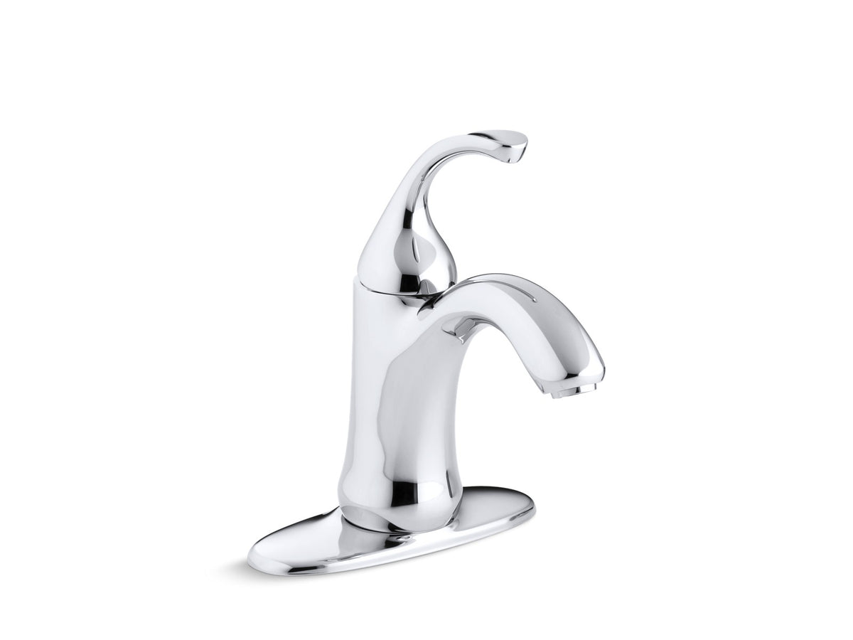 KOHLER K-10215-4 Forté Single-handle bathroom sink faucet, polished chrome