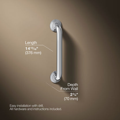 3/4 view of product with dimensions