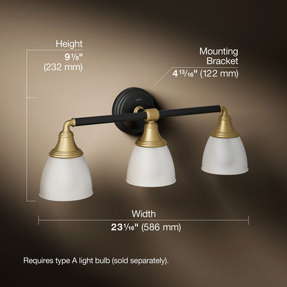 3/4 view of product with dimensions