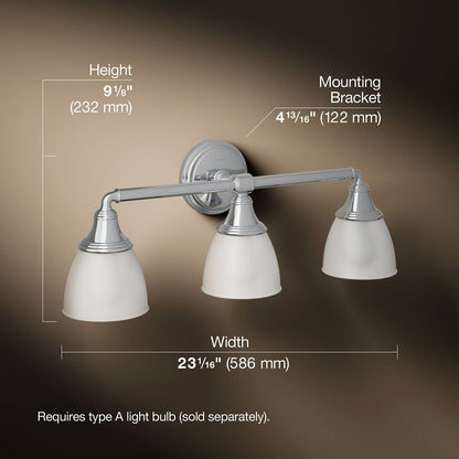 3/4 view of product with dimensions