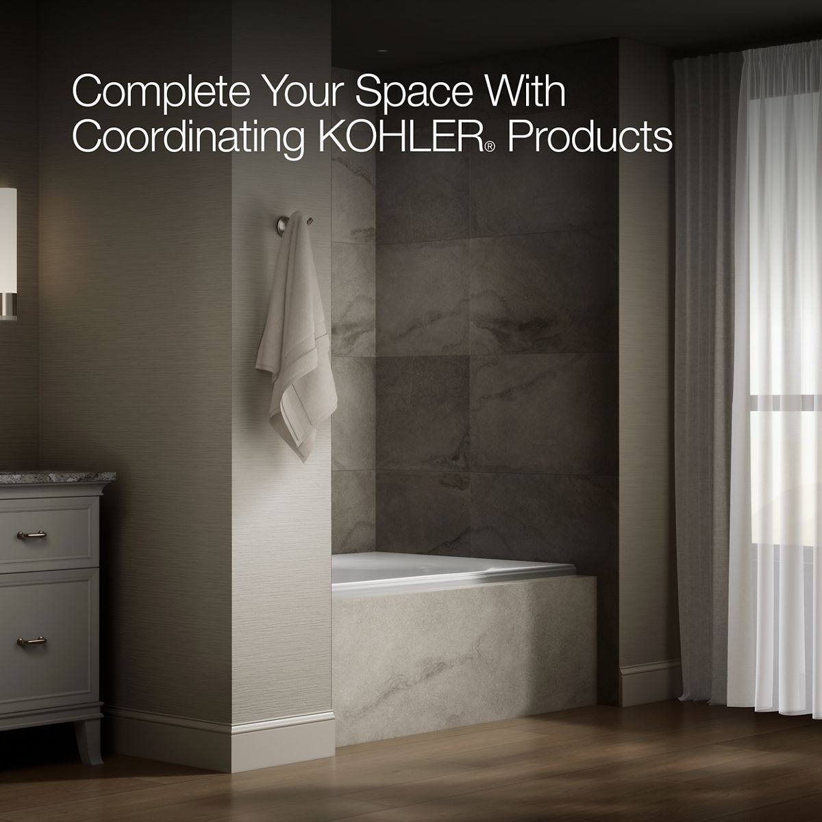 KOHLER K-1113-L Windward 60" x 42" alcove bath, left drain
