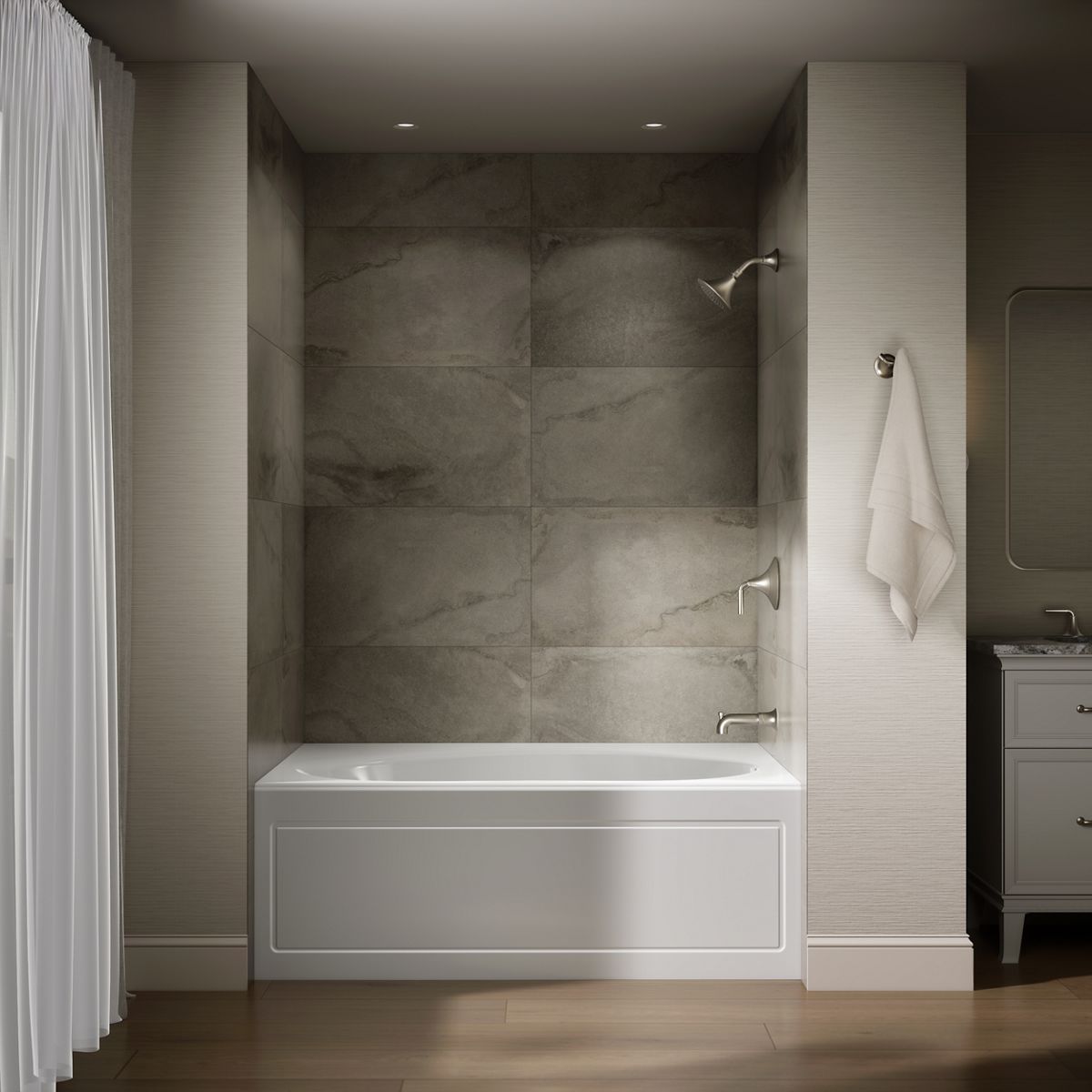 KOHLER K-1113-RA Windward 60" x 42" alcove bath, right drain