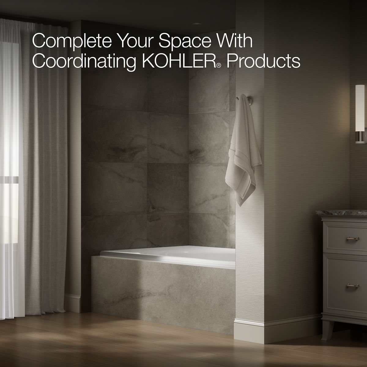 KOHLER K-1115-R Windward 72" x 42" alcove bath, right drain