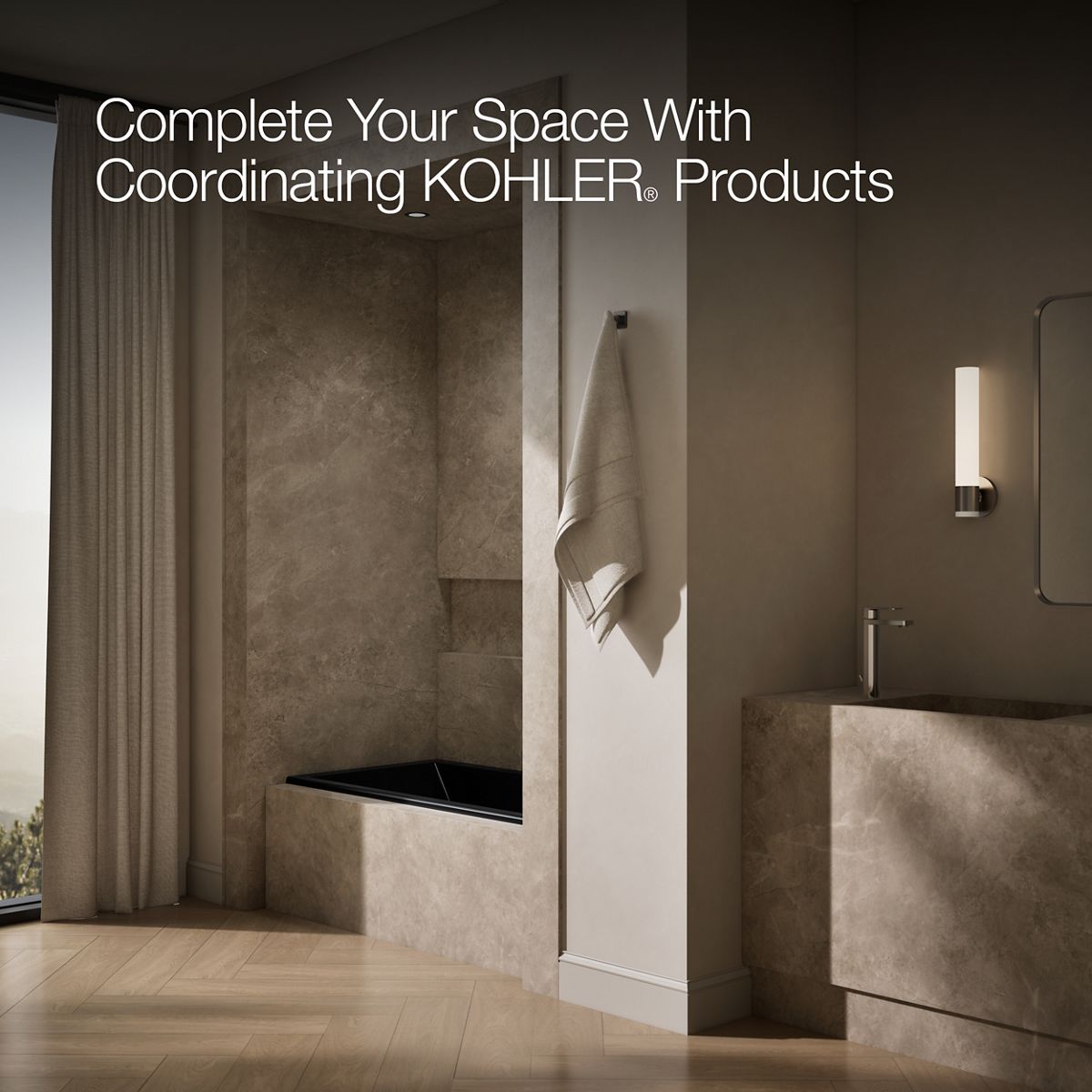 KOHLER K-1121-RW Underscore 60" x 30" alcove bath with Bask heated surface, right drain