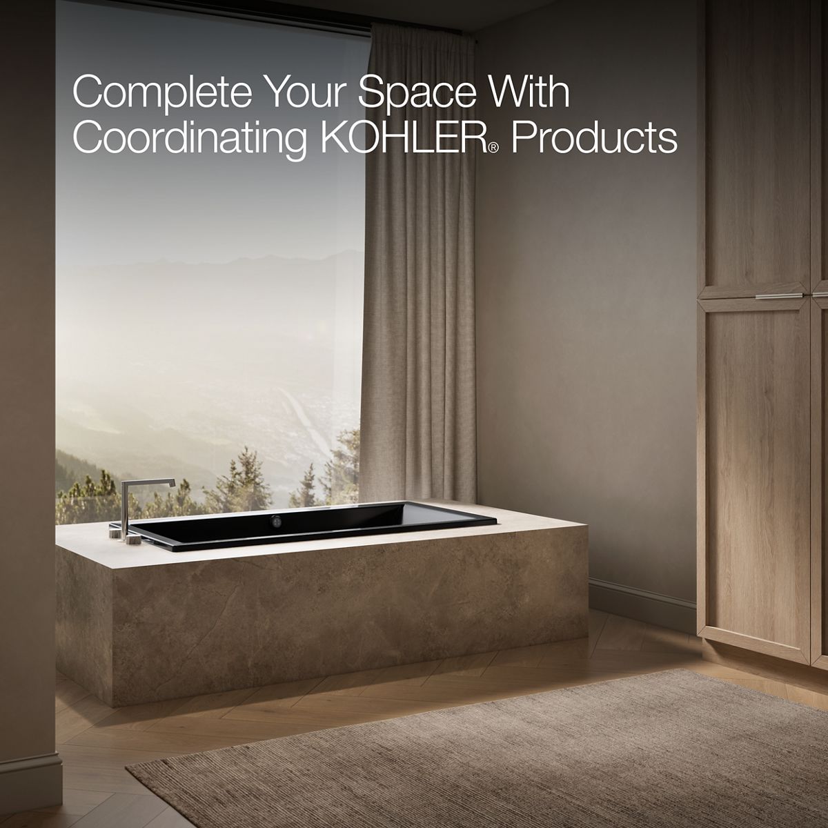 KOHLER K-1121-W1 Underscore 60" x 30" drop-in bath with Bask heated surface