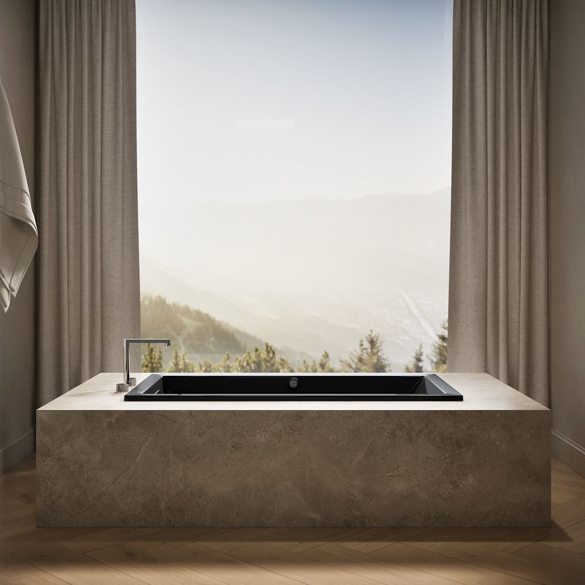 KOHLER K-1121-W1 Underscore 60" x 30" drop-in bath with Bask heated surface