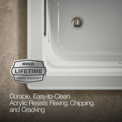 KOHLER K-1122 Archer 60" x 32" drop-in whirlpool bath