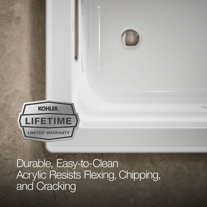 KOHLER K-1122 Archer 60" x 32" drop-in whirlpool bath