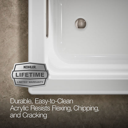KOHLER K-1122-GH Archer 60" x 32" drop-in Heated BubbleMassage air bath