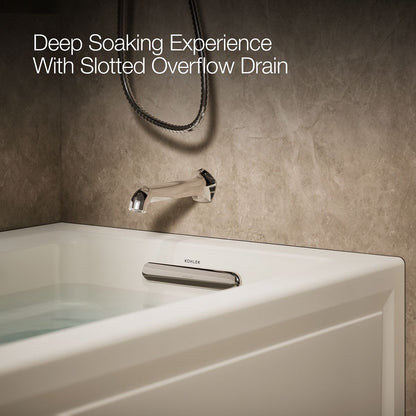 KOHLER K-1122-GHRA Archer 60" x 32" alcove Heated BubbleMassage air bath, right drain