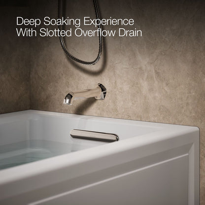 KOHLER K-1122-GHRAW Archer 60" x 32" alcove Heated BubbleMassage air bath with Bask heated surface, right drain