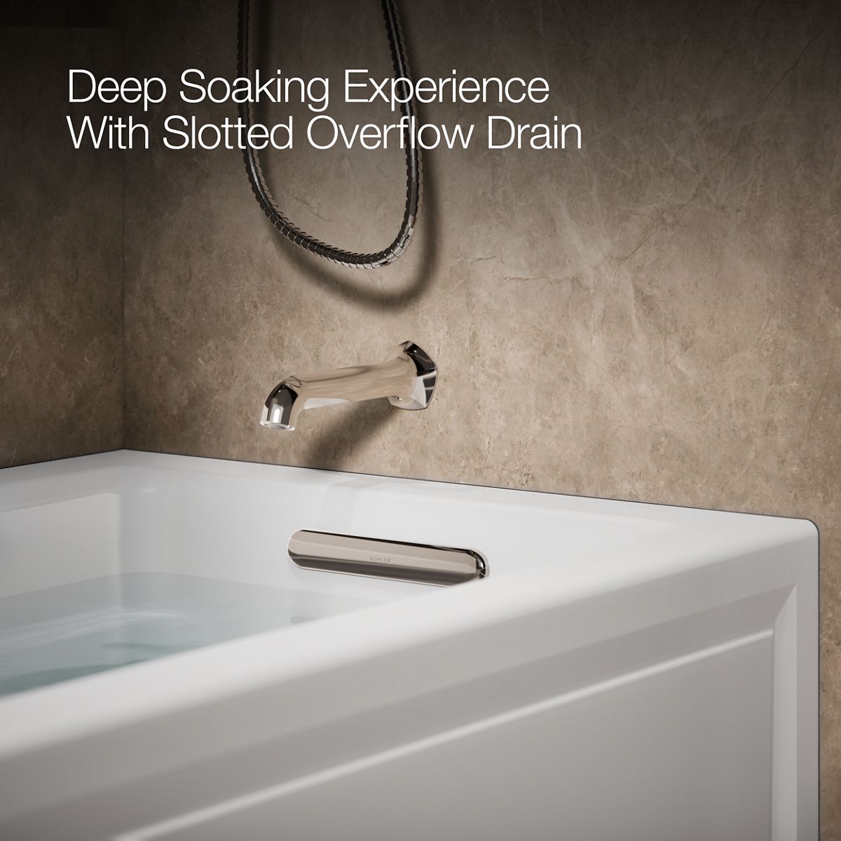 KOHLER K-1122-GHRAW Archer 60" x 32" alcove Heated BubbleMassage air bath with Bask heated surface, right drain