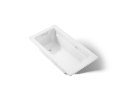 KOHLER K-1122-GHW Archer 60" x 32" drop-in Heated BubbleMassage air bath with Bask heated surface