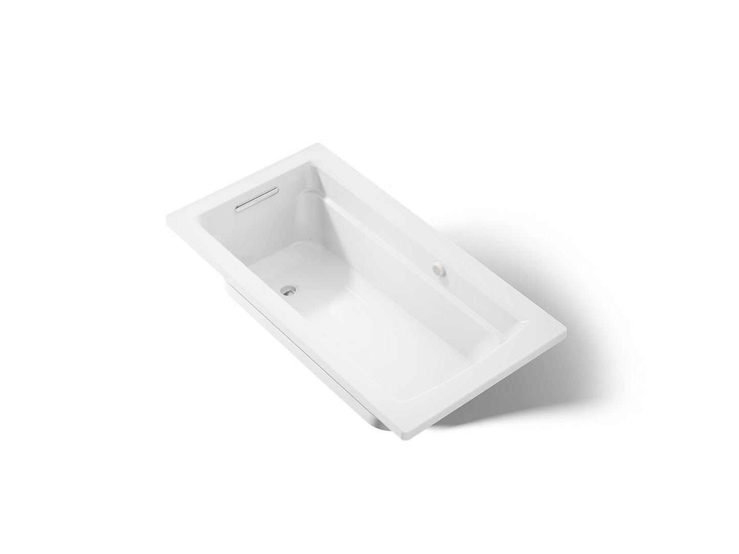 KOHLER K-1122-GHW Archer 60" x 32" drop-in Heated BubbleMassage air bath with Bask heated surface