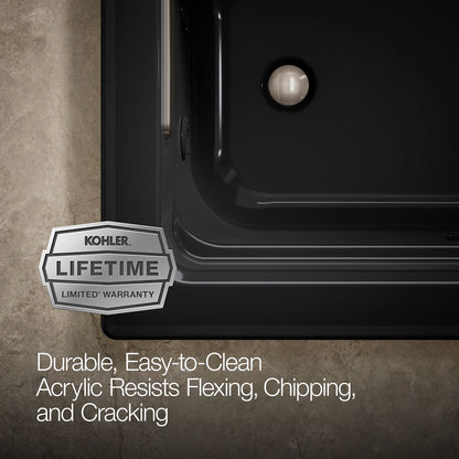 KOHLER K-1122-H Archer 60" x 32" drop-in whirlpool bath with heater
