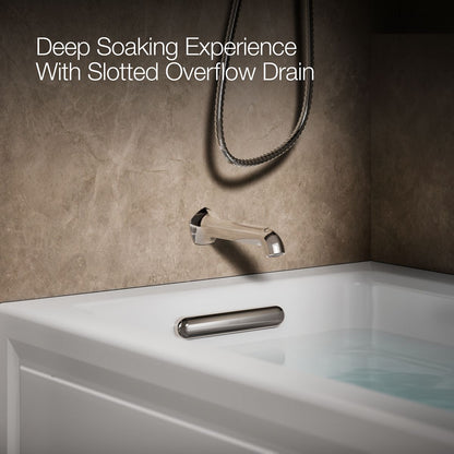 KOHLER K-1122-LA Archer 60" x 32" alcove whirlpool bath, left drain