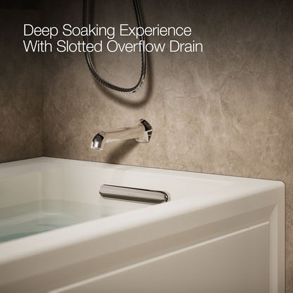 KOHLER K-1122-RA Archer 60" x 32" alcove whirlpool bath right drain