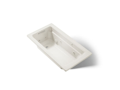 KOHLER K-1122-W1 Archer 60" x 32" drop-in whirlpool bath with and Bask heated surface