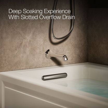 KOHLER K-1122-XGHLA Archer 60" x 32" alcove Heated BubbleMassage air bath and whirlpool, left drain