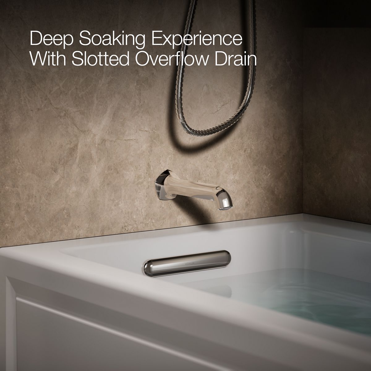 KOHLER K-1122-XGHLA Archer 60" x 32" alcove Heated BubbleMassage air bath and whirlpool, left drain