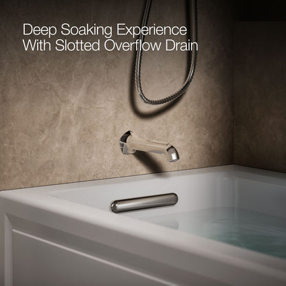 KOHLER K-1122-XGHLA Archer 60" x 32" alcove Heated BubbleMassage air bath and whirlpool, left drain