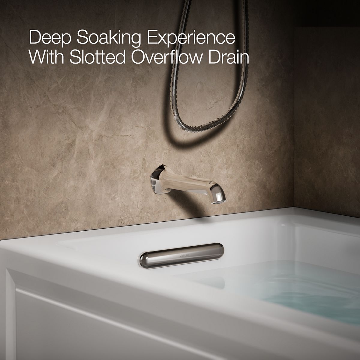 KOHLER K-1122-XGHLA Archer 60" x 32" alcove Heated BubbleMassage air bath and whirlpool, left drain