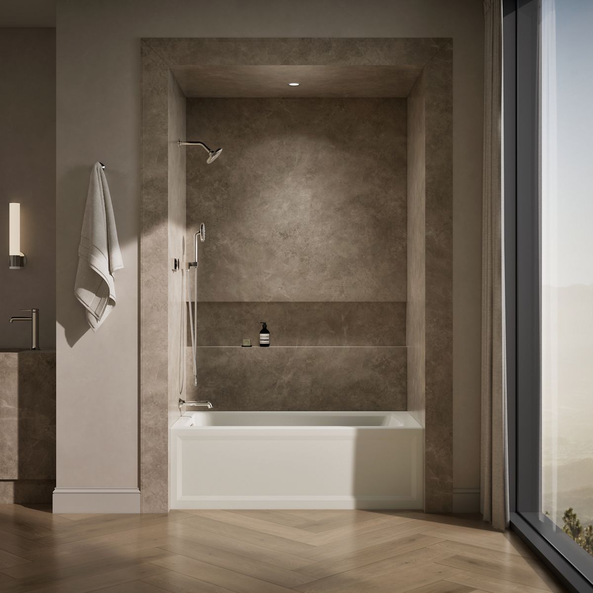 KOHLER K-1123-LA Archer 60" x 32" alcove bath, left drain