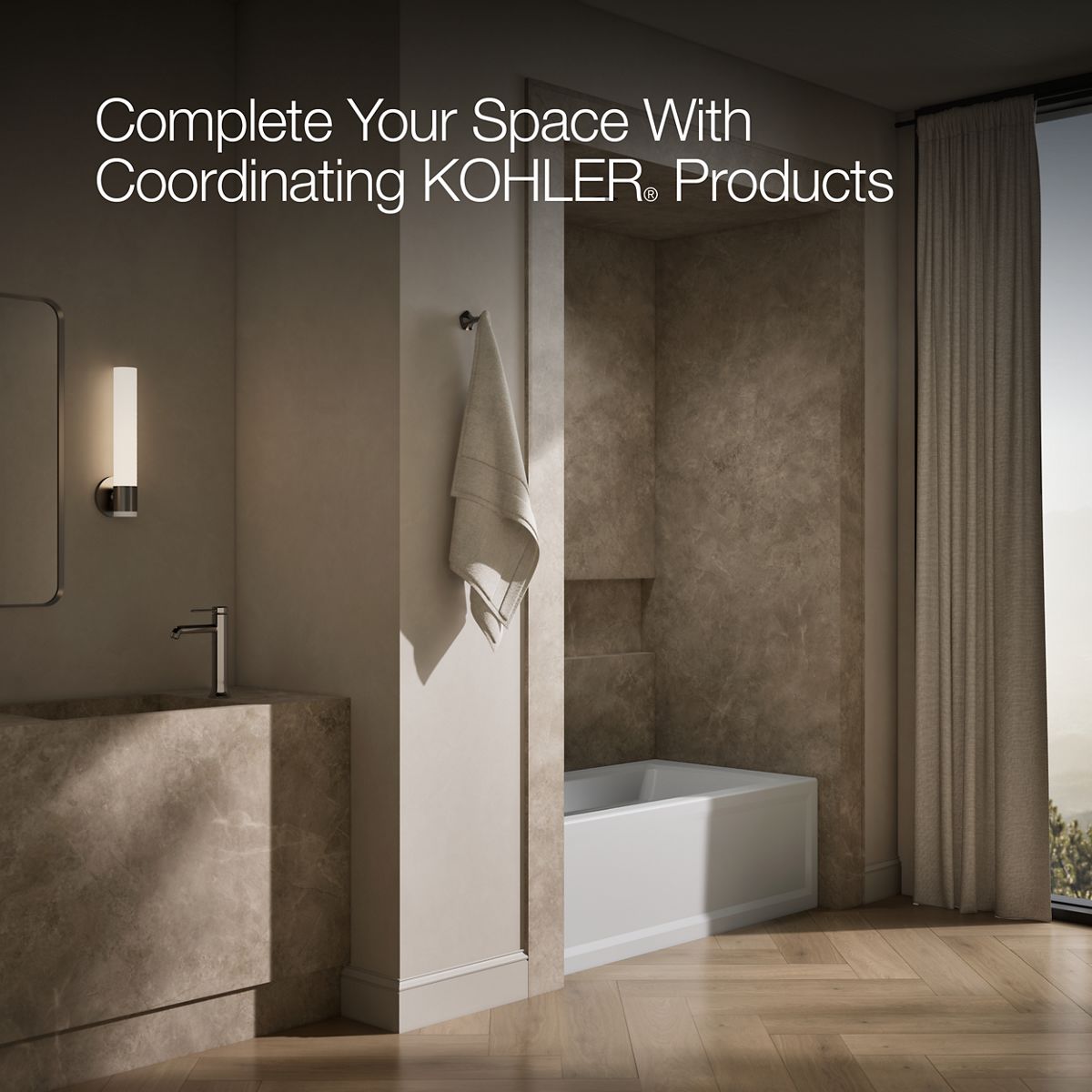 KOHLER K-1123-LAW Archer 60" x 32" alcove bath with Bask heated surface, left drain