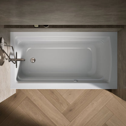 KOHLER K-1123-LAW Archer 60" x 32" alcove bath with Bask heated surface, left drain