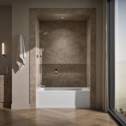 KOHLER K-1123-LAW Archer 60" x 32" alcove bath with Bask heated surface, left drain