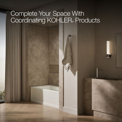 KOHLER K-1123-RAW Archer 60" x 32" alcove bath with Bask heated surface, right drain