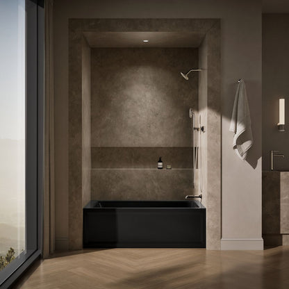 KOHLER K-1123-RAW Archer 60" x 32" alcove bath with Bask heated surface, right drain