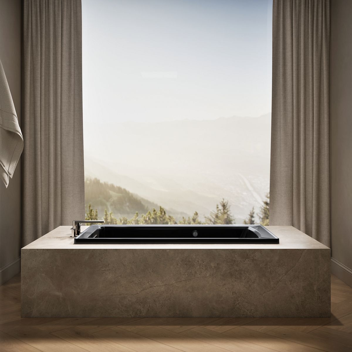 KOHLER K-1123-W1 Archer 60" x 32" drop-in bath with Bask heated surface