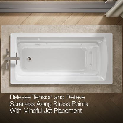 KOHLER K-1124 Archer 72" x 36" drop-in whirlpool bath