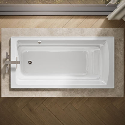 KOHLER K-1124-GH Archer 72" x 36" drop-in Heated BubbleMassage air bath