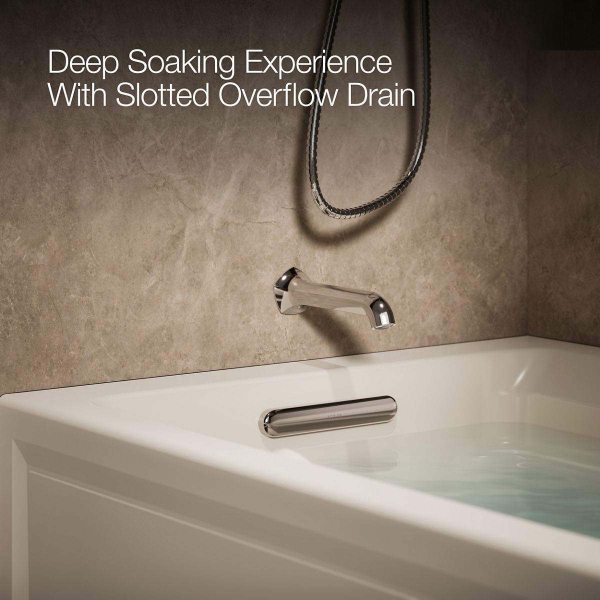 KOHLER K-1124-GHLA Archer 72" x 36" alcove Heated BubbleMassage air bath, left drain