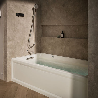 KOHLER K-1124-GHLAW Archer 72" x 36" alcove Heated BubbleMassage air bath with Bask heated surface, left drain