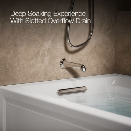 KOHLER K-1124-GHLAW Archer 72" x 36" alcove Heated BubbleMassage air bath with Bask heated surface, left drain