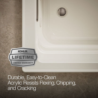 KOHLER K-1124-H Archer 72" x 36" drop-in heated whirlpool bath