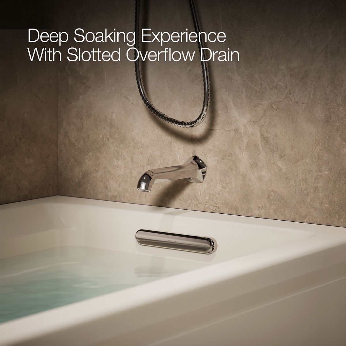 KOHLER K-1124-HR Archer 72" x 36" alcove whirlpool bath, right drain