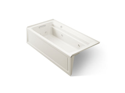 KOHLER K-1124-LAW Archer 72" x 36" alcove whirlpool bath with Bask heated surface, left drain