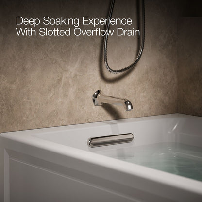 KOHLER K-1124-LAW Archer 72" x 36" alcove whirlpool bath with Bask heated surface, left drain