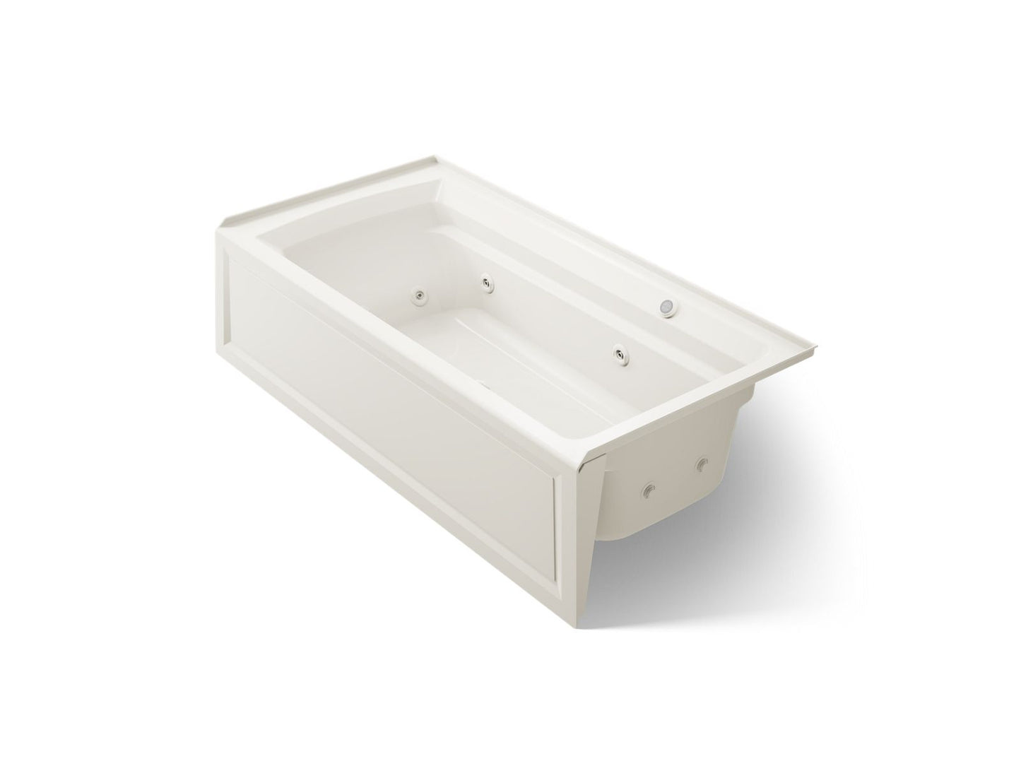 KOHLER K-1124-RAW Archer 72" x 36" alcove whirlpool bath with Bask heated surface, right drain